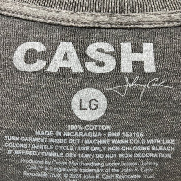 Johnny Cash Man in Black T-Shirt Size Large - Picture 4 of 4